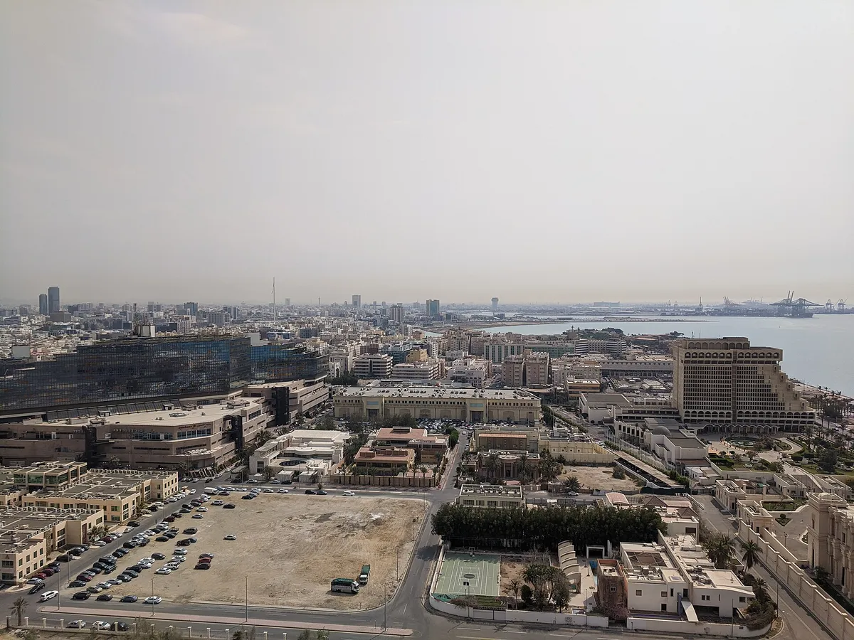 Jeddah city skyline and the Red Sea