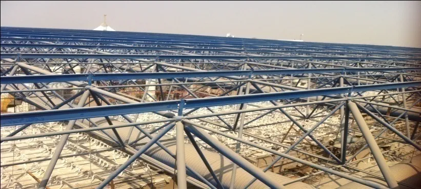 Space-frame roof steel