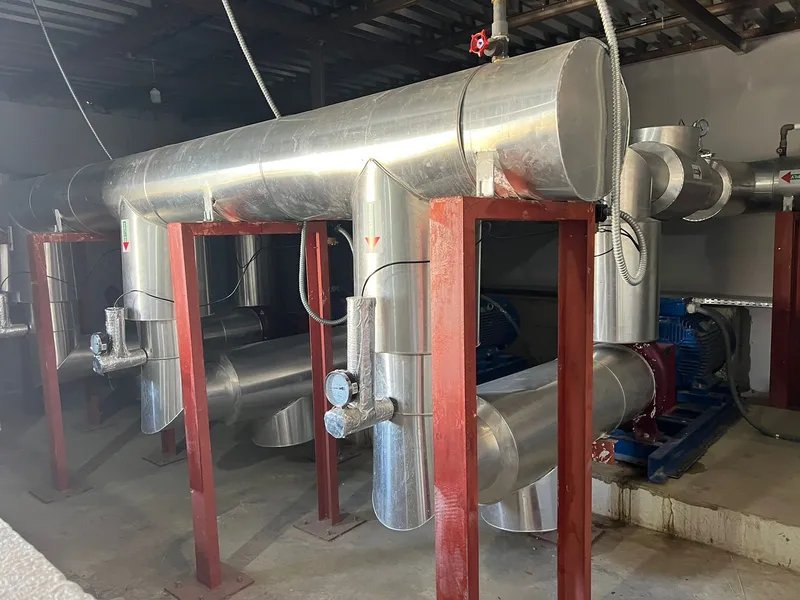 Pump room - insulated piping