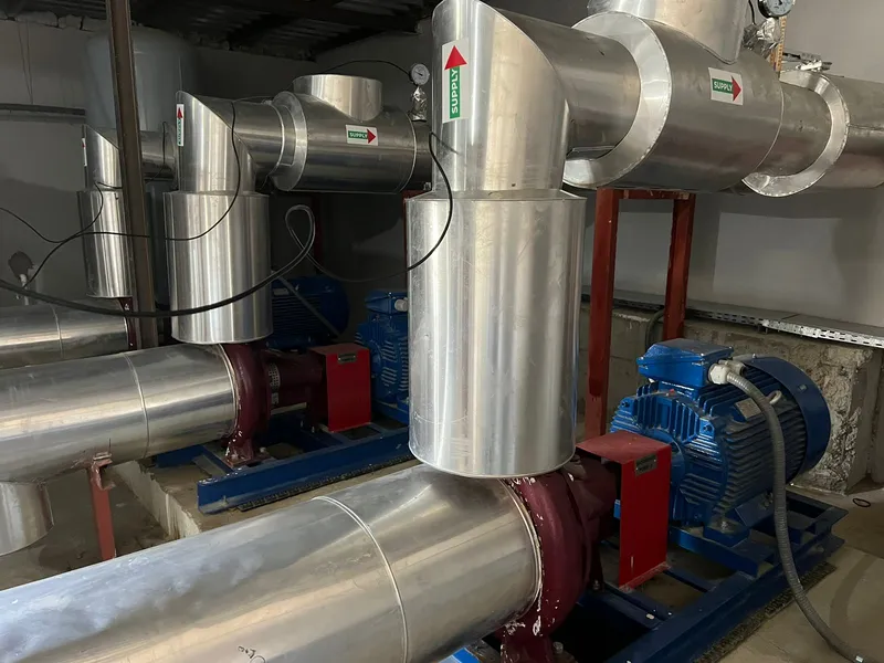 Pump skids and insulated lines
