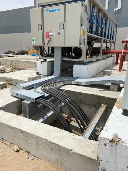 Chiller install and cabling