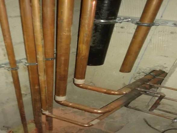 Copper risers - plumbing